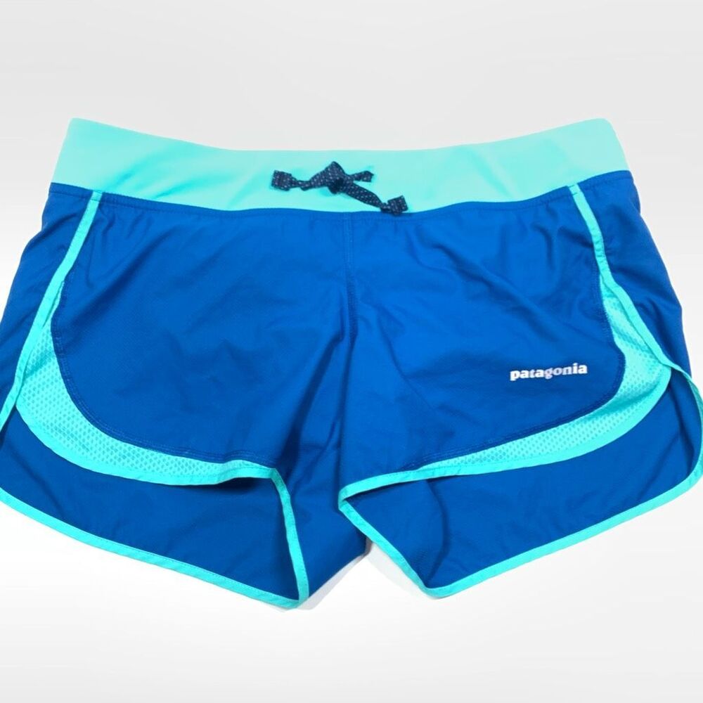 Patagonia Women's Athletic Shorts - Blue and Aqua
